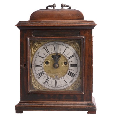 Lot 60 - Georgian walnut bracket clock, signed Richard Rooker, London