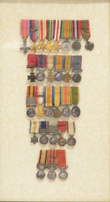Lot 346 - Five groups of miniature medals