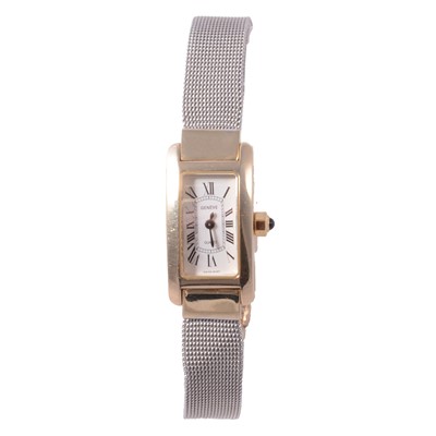 Lot 1063 - Geneve - a lady's bracelet watch marked 14K