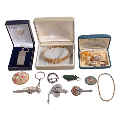 Lot 515 - A collection of silver and costume jewellery.
