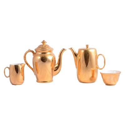 Lot 31 - Royal Worcester gold lustre and moulded glass