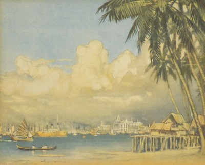 Lot 162 - After Donald Maxwell, four book plates from Kipling's East of Suez