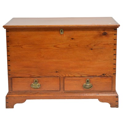 Lot 493 - Stained pine mule chest