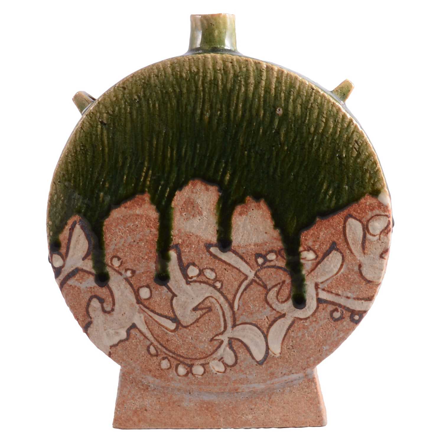 Lot 22 - Ken Matzusaki (Japanese, born 1950), a large Narumi Oribe vessel