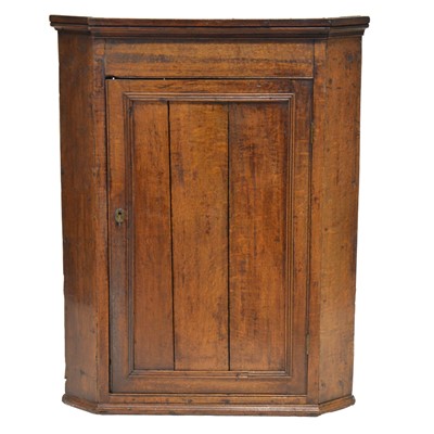 Lot 442 - Georgian oak corner cupboard