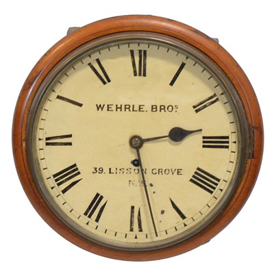 Lot 424 - Victorian mahogany cased station clock