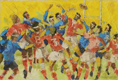Lot 36 - Gerry Blood, Rugby match