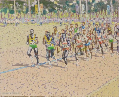 Lot 111 - Gerry Blood, Marathon Runners and Final Straight