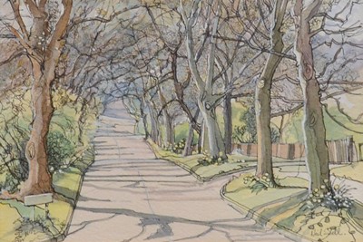 Lot 351 - Neil Sivell, Shady Lane in Springtime