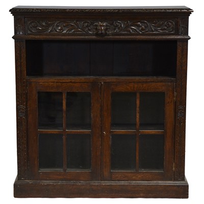 Lot 343 - Carved oak bookcase