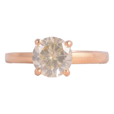 Lot 68 - A diamond solitaire ring.