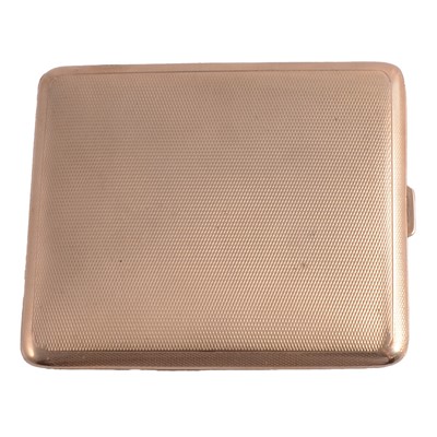 Lot 100A - A 9 carat yellow gold cigarette case, Sampson Mordan & Co Ltd, Birmingham 1929.