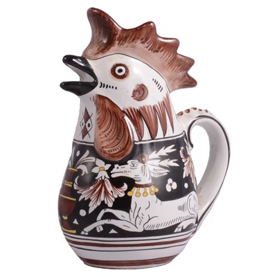 Lot 20 - CATALOGUE AMENDMENT Italian majoilca 'Rooster' jug, SIENA