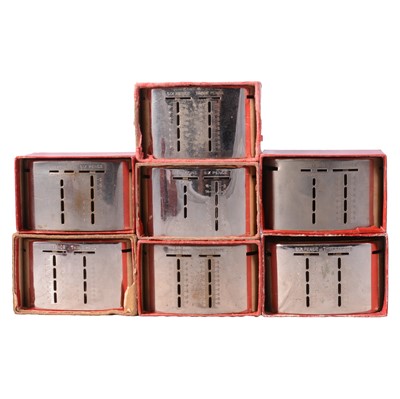 Lot 214 - Seven chrome bank/building society savings boxes - Scotland