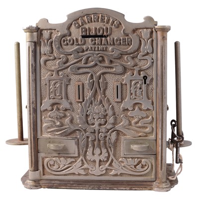 Lot 208 - Early 20th century gold coin changer machine - Garretts Bijou Gold Changer