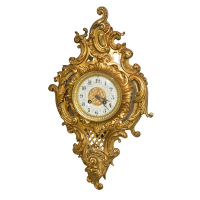 Lot 488 - French Rococo ormolu Cartel clock, late 19th century
