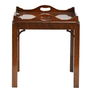 Lot 460 - Georgian style mahogany tray-top occasional table