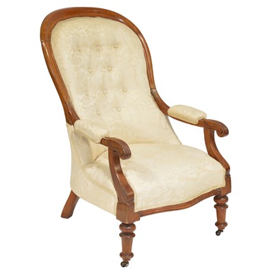 Lot 499 - Victorian mahogany framed easy chair