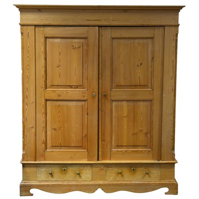 Lot 435 - Continental pine wardrobe