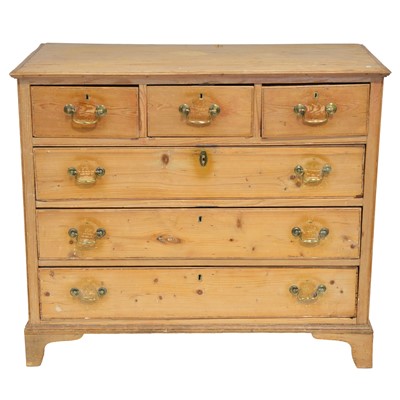 Lot 472 - George III pine chest of drawers
