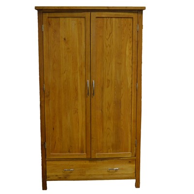 Lot 436 - Modern oak wardrobe