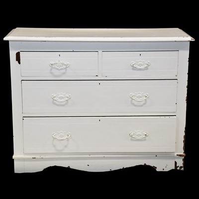 Lot 428 - Painted pine chest of drawers