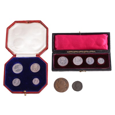 Lot 67 - Coins; two Maundy sets, etc.
