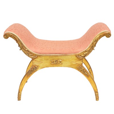 Lot 276 - French giltwood stool