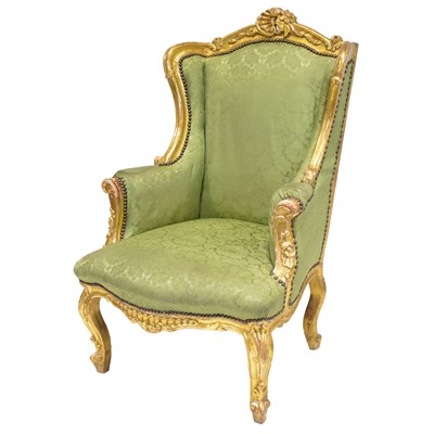 Lot 281 - Late 19th Century French easy chair