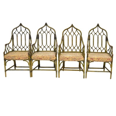 Lot 462 - Conservatory furniture; eight chairs and three tables