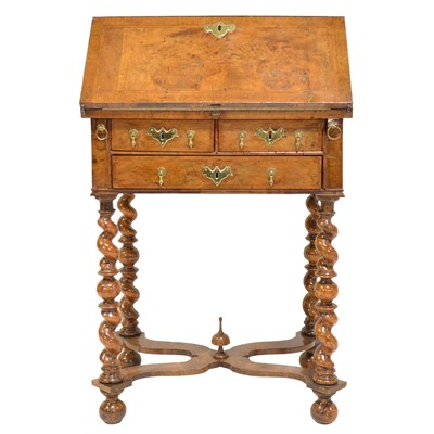 Lot 307 - Queen Anne style walnut bureau
