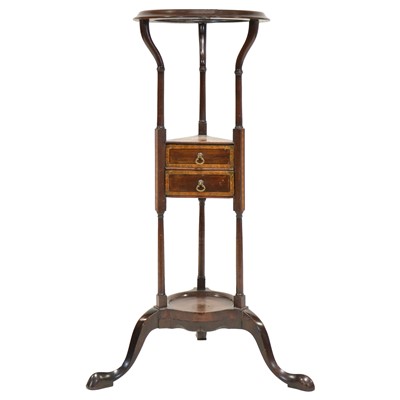 Lot 487 - Victorian mahogany shaving stand