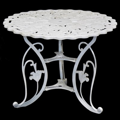 Lot 536 - Five piece cast metal patio set