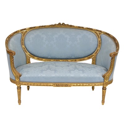 Lot 298 - French carved and gilt wood settee