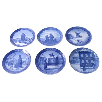 Lot 107 - A collection of eleven Royal Copenhagen year plates