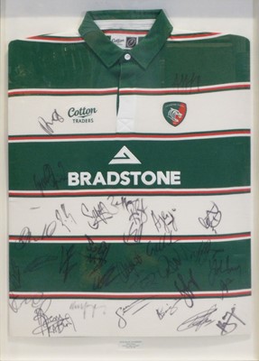 Lot 336 - Rugby interest: signed Leicester Tigers RFC shirt, 2008-2009 season