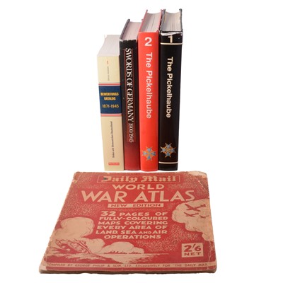 Lot 255 - J A Bowman, The Pickelhaube, Vol 1 and Vol 2, and other military interest books.