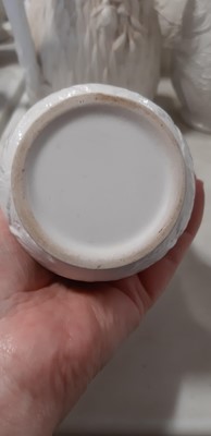 Lot 39 - Nine white stoneware jugs