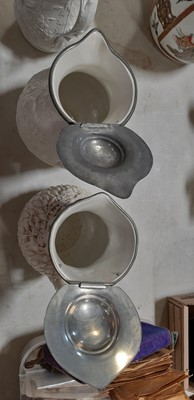 Lot 39 - Nine white stoneware jugs