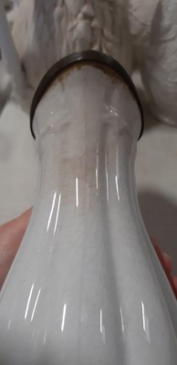 Lot 39 - Nine white stoneware jugs