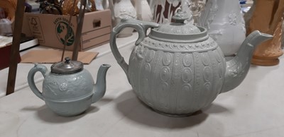 Lot 44 - Six Staffordshire stoneware jugs and pots