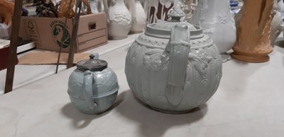 Lot 44 - Six Staffordshire stoneware jugs and pots