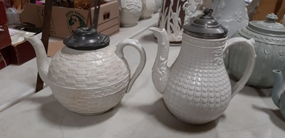 Lot 44 - Six Staffordshire stoneware jugs and pots