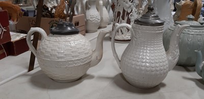 Lot 44 - Six Staffordshire stoneware jugs and pots