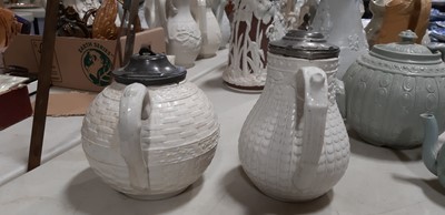 Lot 44 - Six Staffordshire stoneware jugs and pots