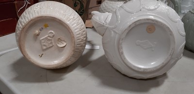 Lot 44 - Six Staffordshire stoneware jugs and pots