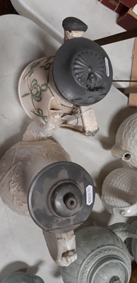Lot 44 - Six Staffordshire stoneware jugs and pots