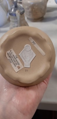 Lot 41 - Six buff-coloured relief-moulded jugs