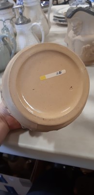 Lot 41 - Six buff-coloured relief-moulded jugs