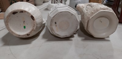 Lot 42 - Six relief-moulded jugs